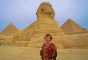 Egypt Holidays Rhonnda Fritz in Sphinx Enclosure